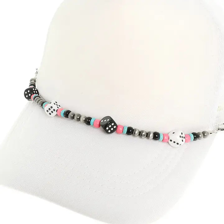 Ruthie Dice Multi Color Theme Charm Trucker Hat Chain