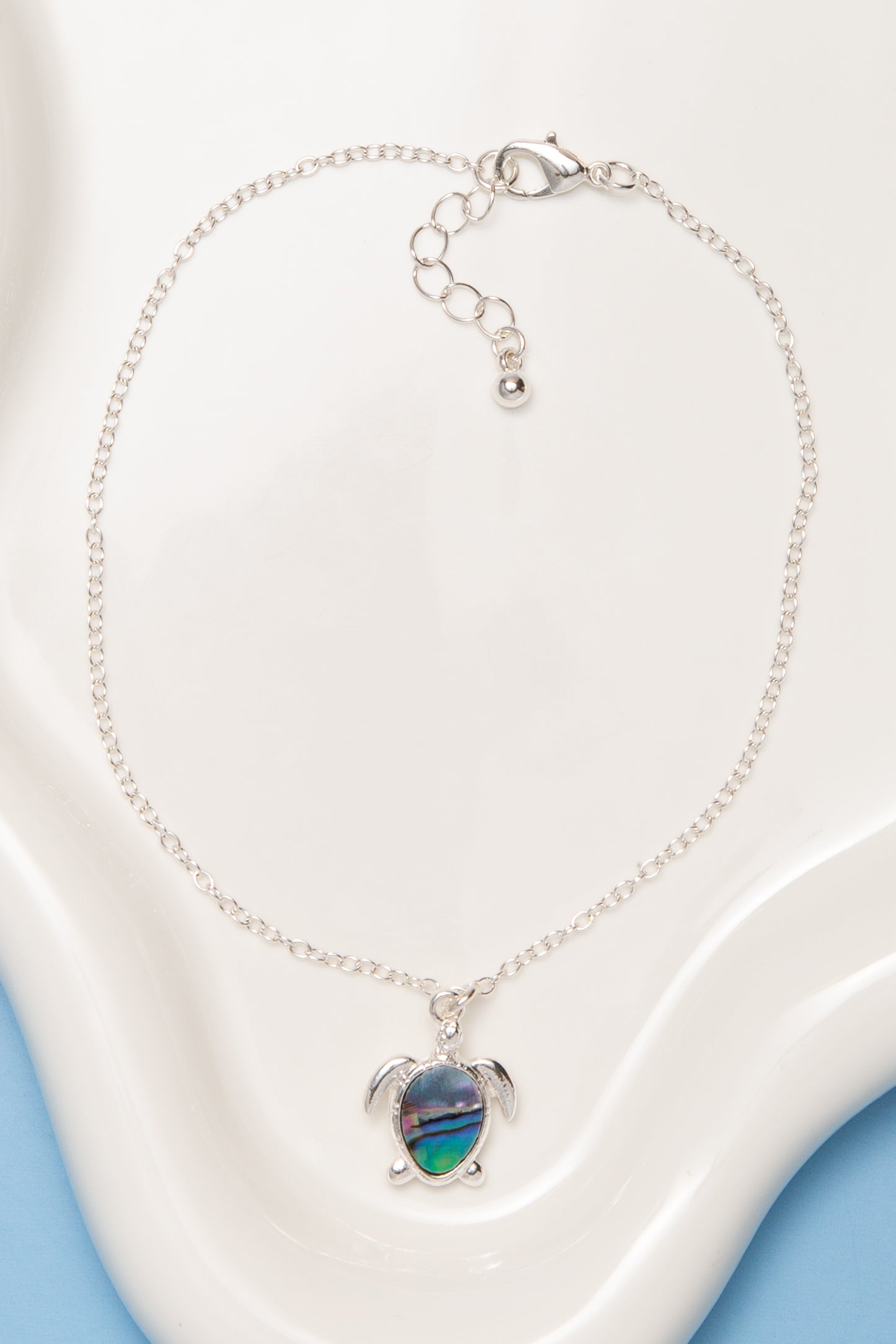 Aubrey Abalone Sea Turtle Charm Anklet