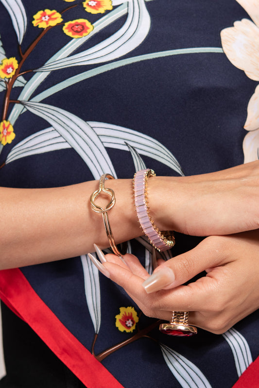 Seraphina Interlocking Loop Cuff | Gold
