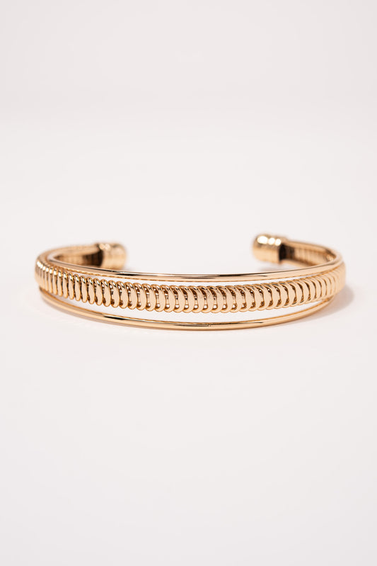 Heather Ribbed Cuff Bracelet