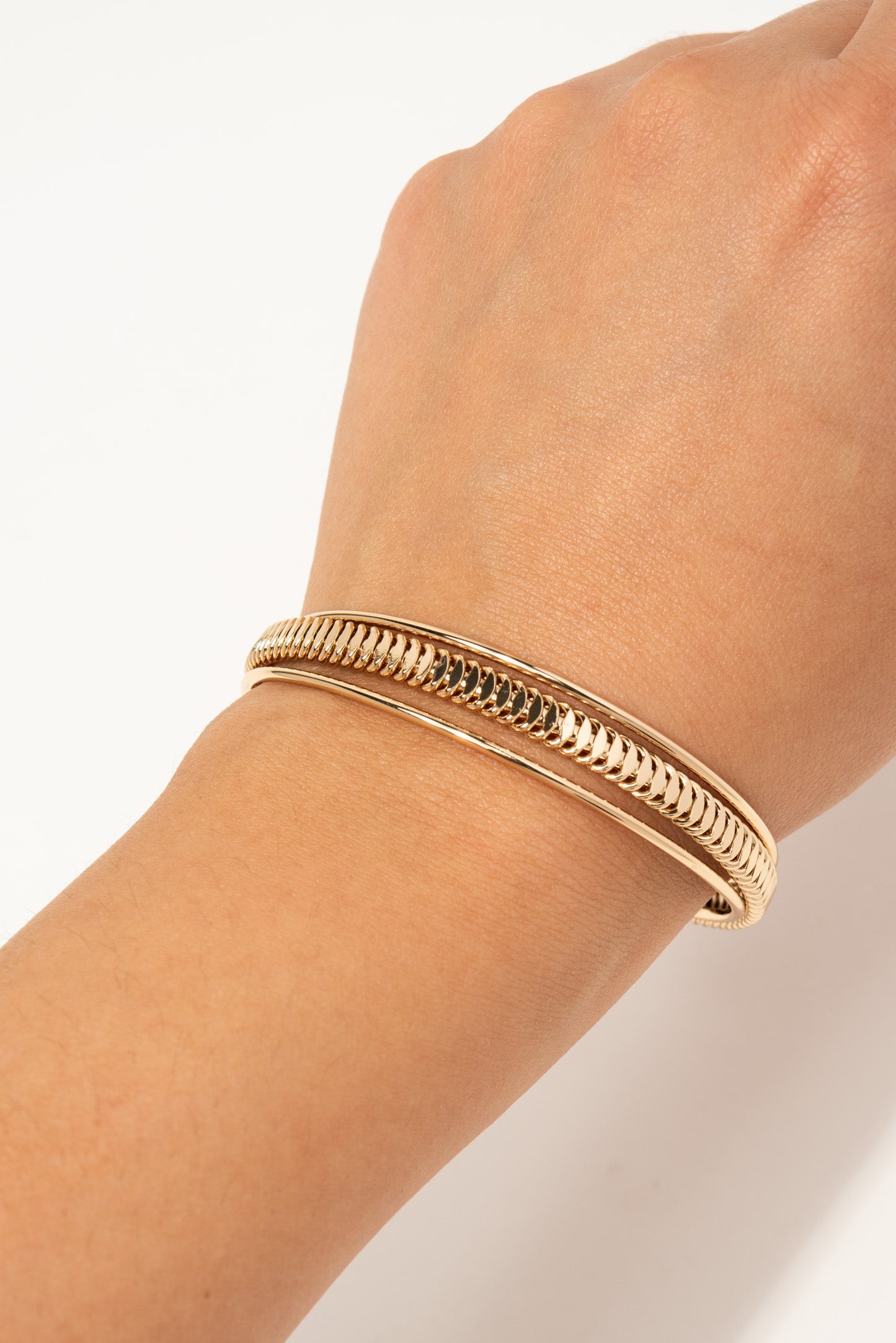 Heather Ribbed Cuff Bracelet