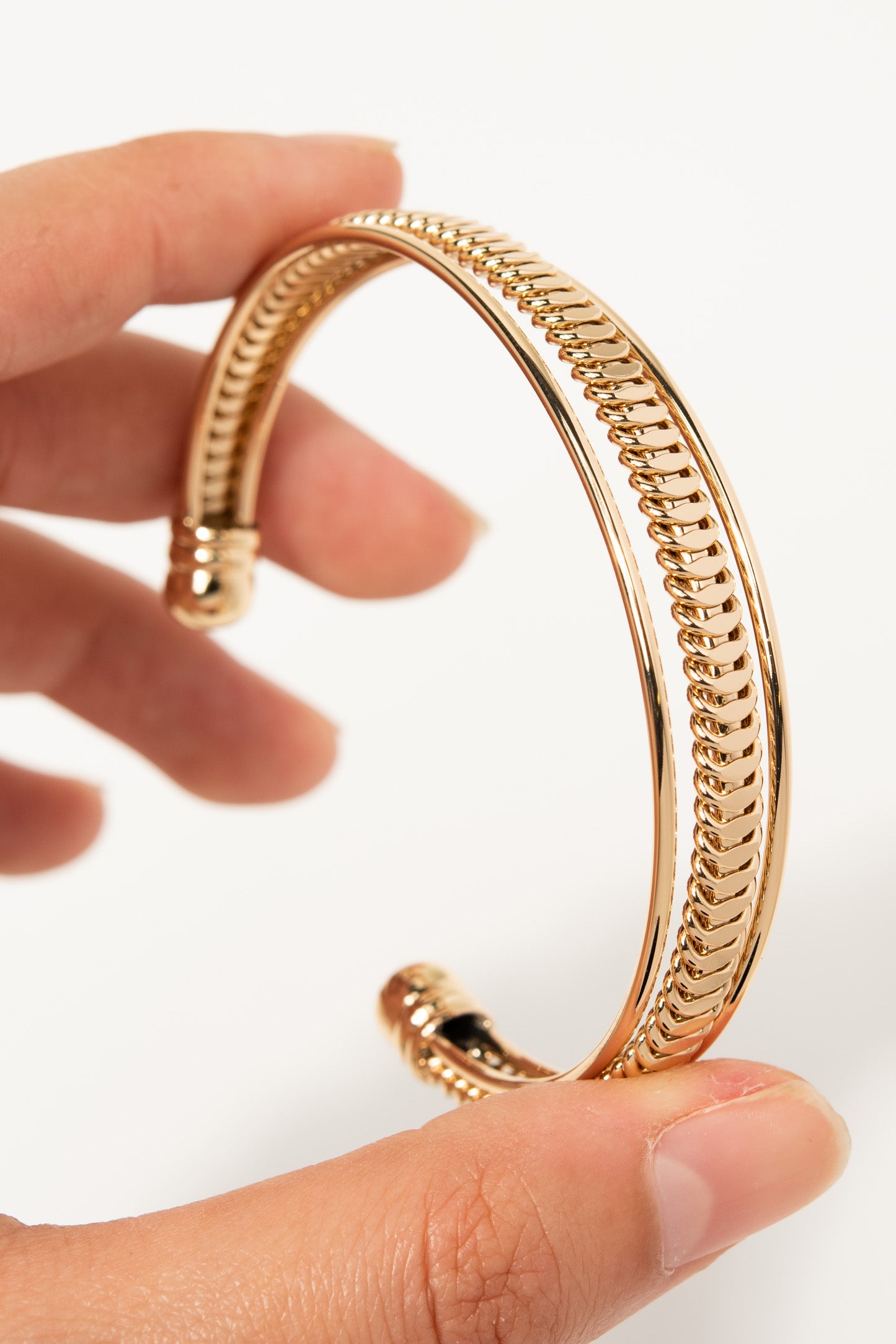 Heather Ribbed Cuff Bracelet
