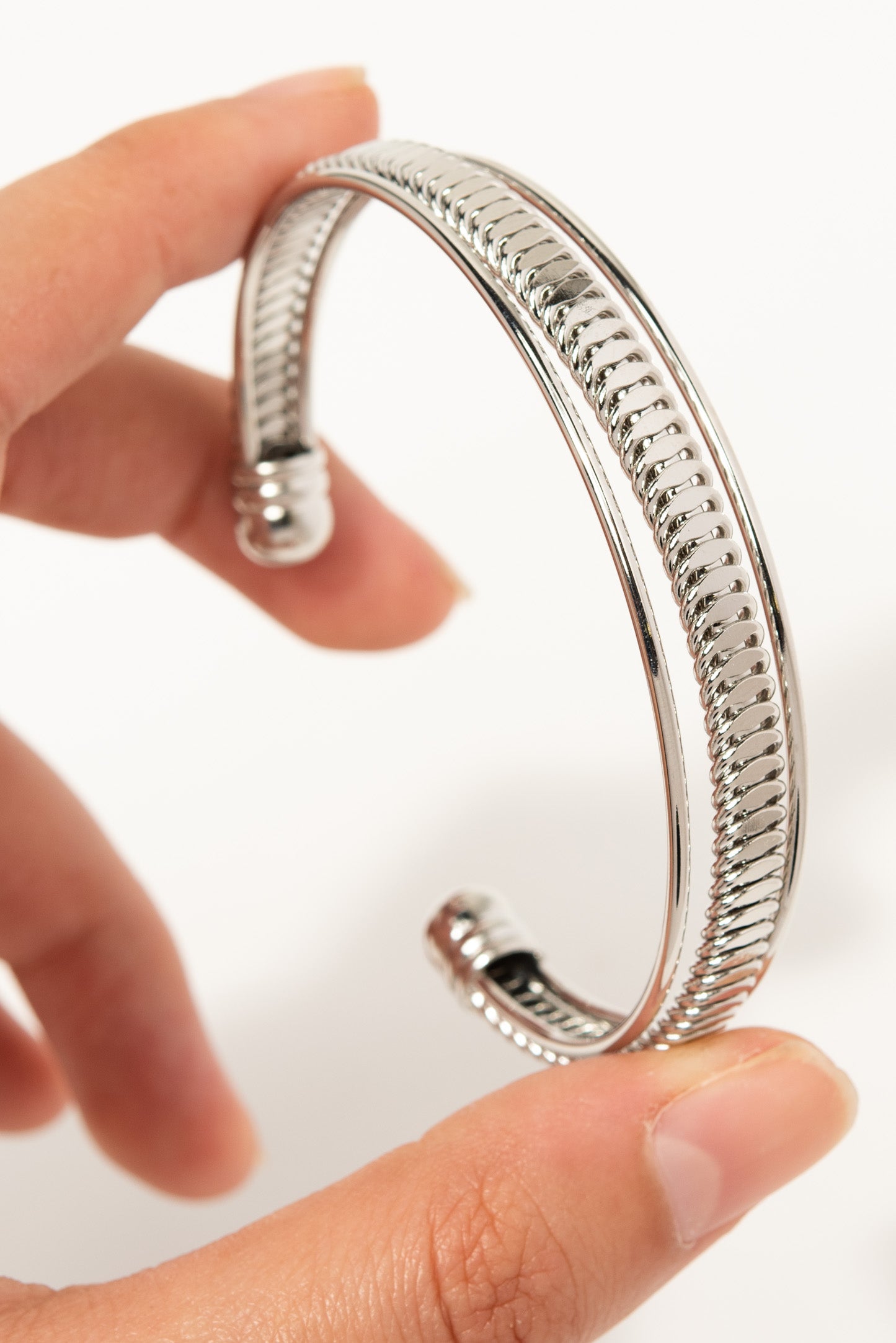 Heather Ribbed Cuff Bracelet