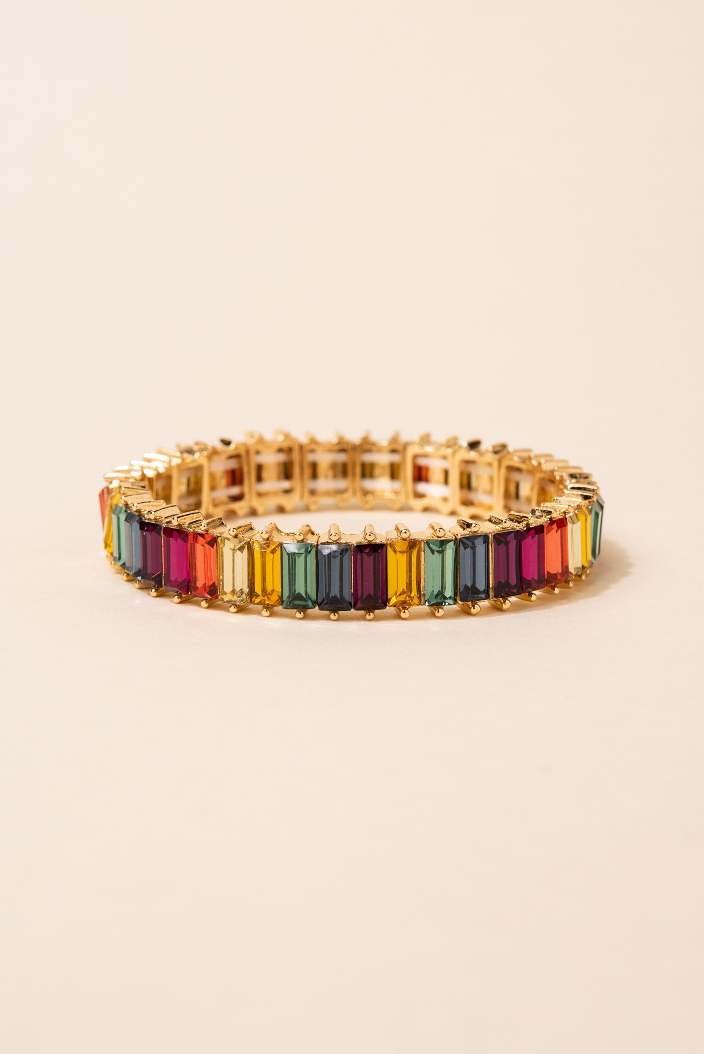 Jessa Rhinestone Baguette Stretch Bracelet