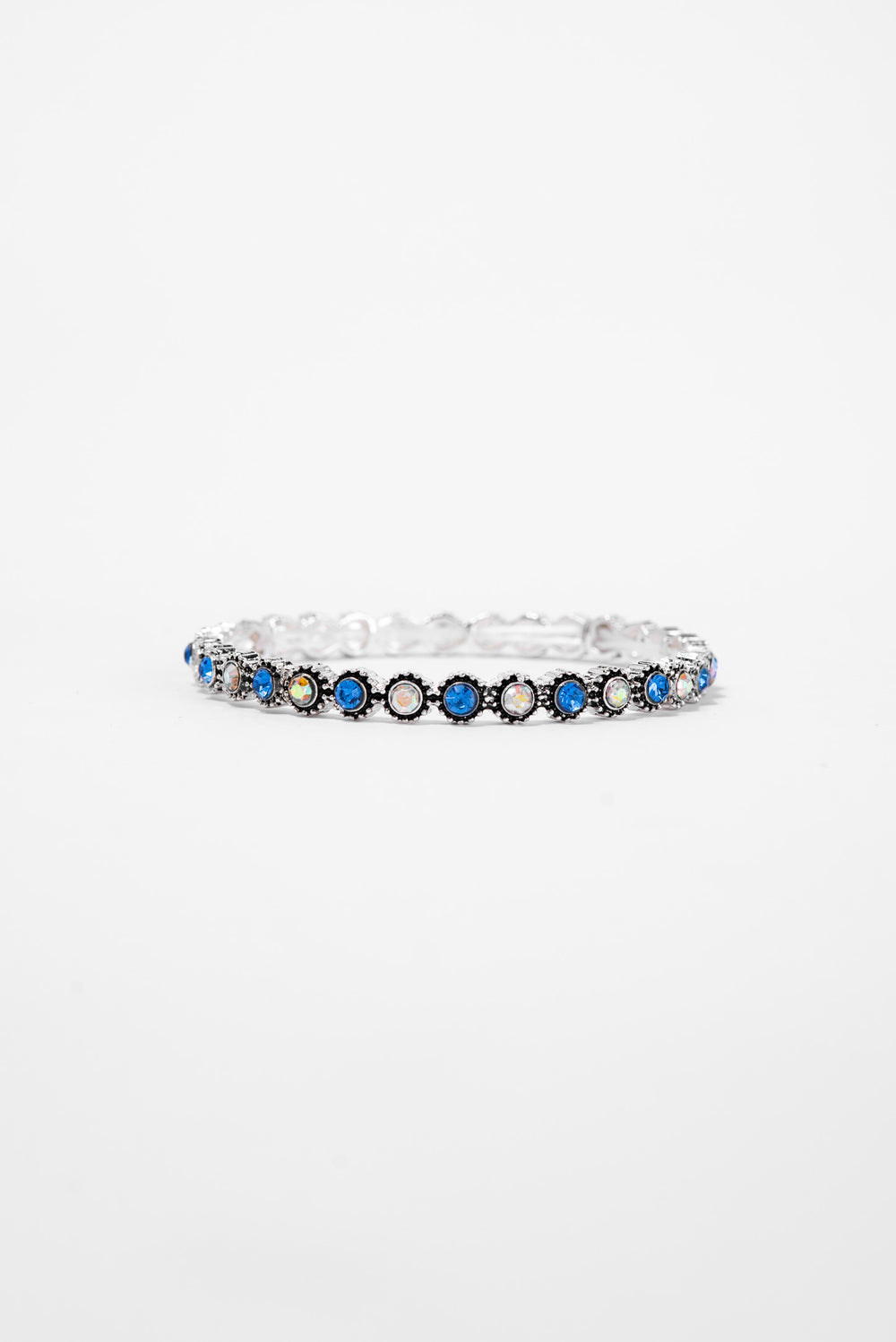 Bailey Crystal Rhinestone Bangle Bracelet | Blue