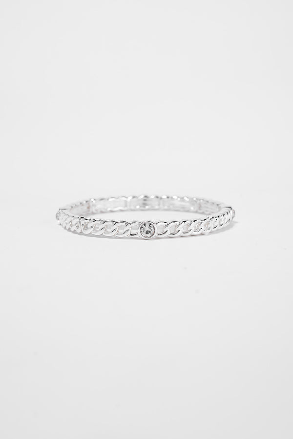 Banks Tailored Chain Solitaire Stone Bracelet