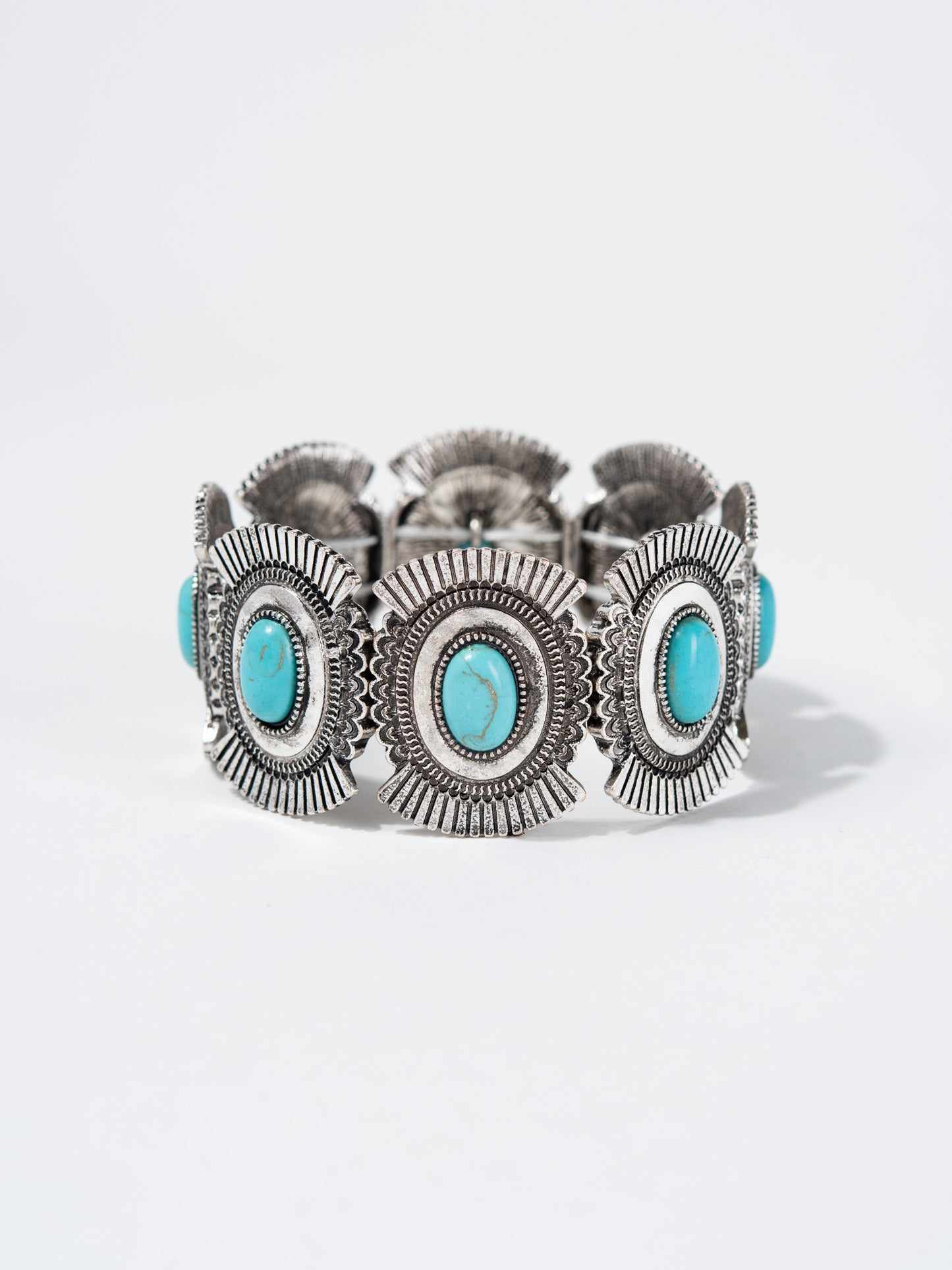 Lena Western Oval Concho Stretch Bracelet