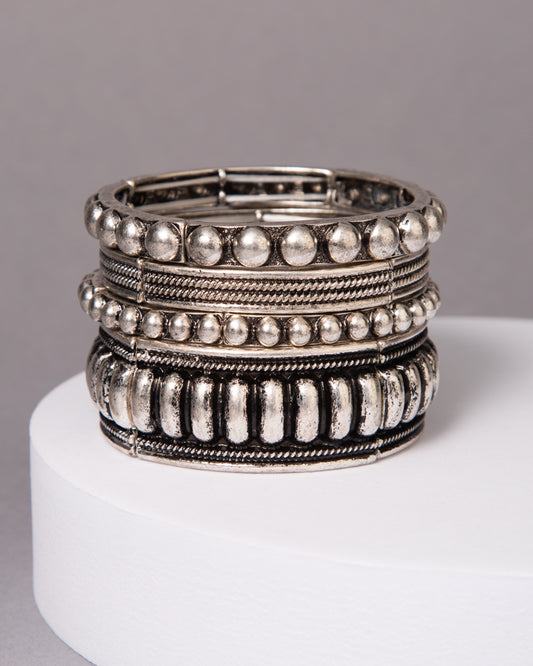 Matilda 4-Piece Western Bubble Beaded Stretch Bracelet