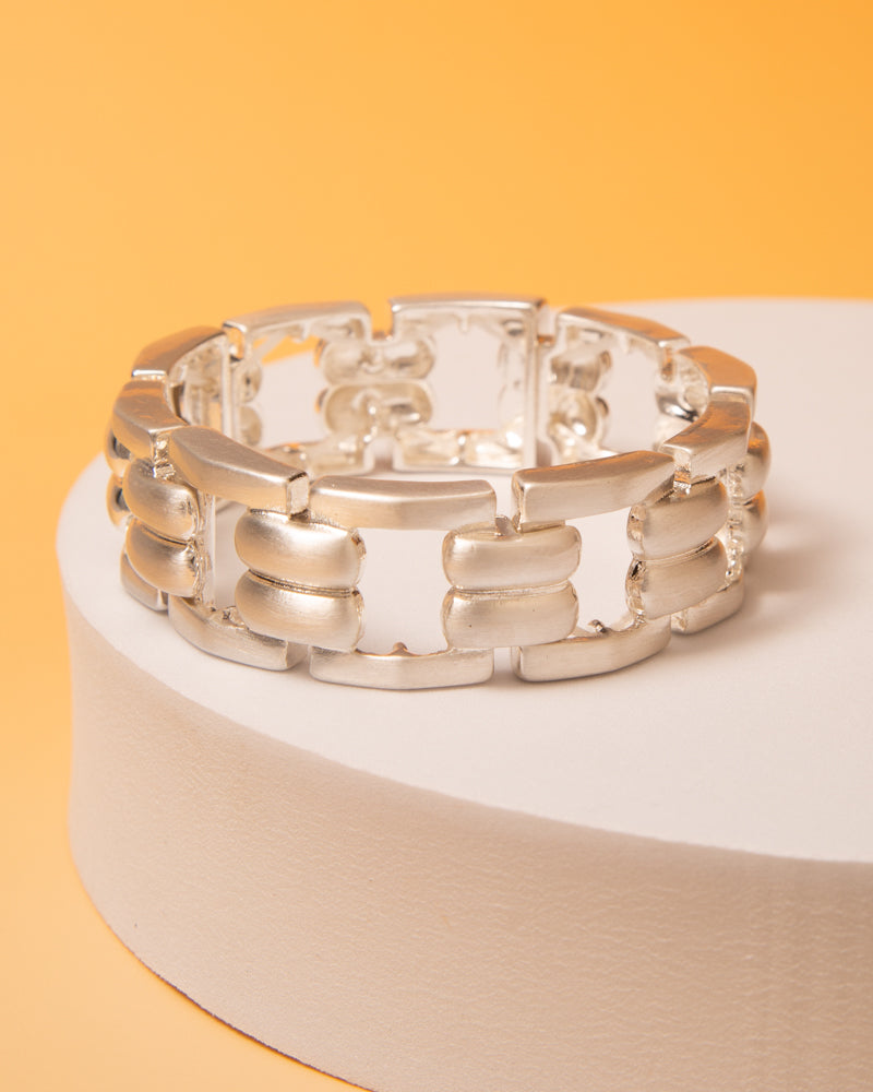 Camile Linked Oval Chain Stretch Bracelet