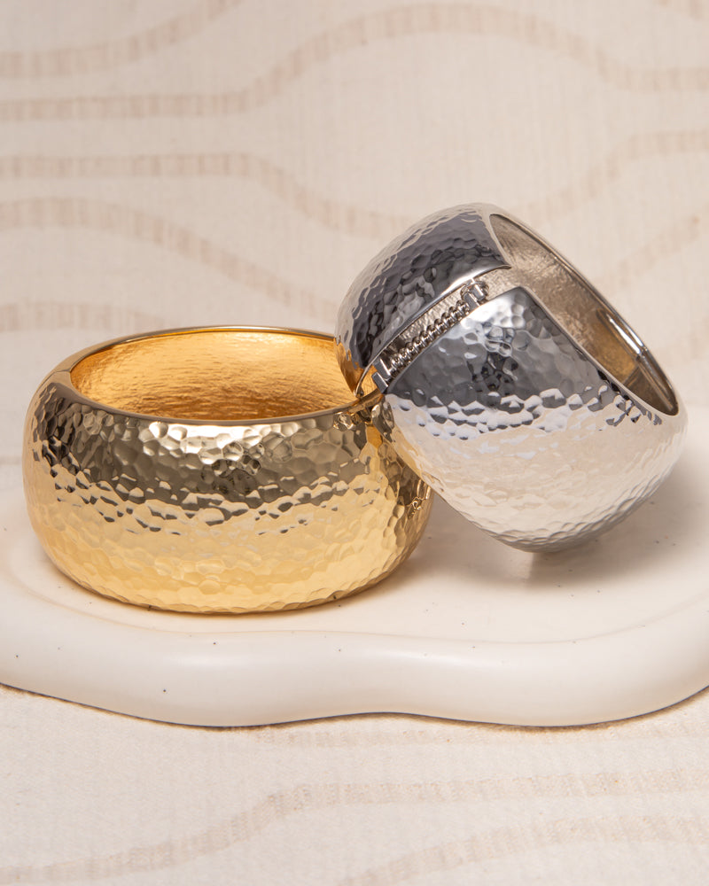 Arely Hammered Finish Bangle Bracelet