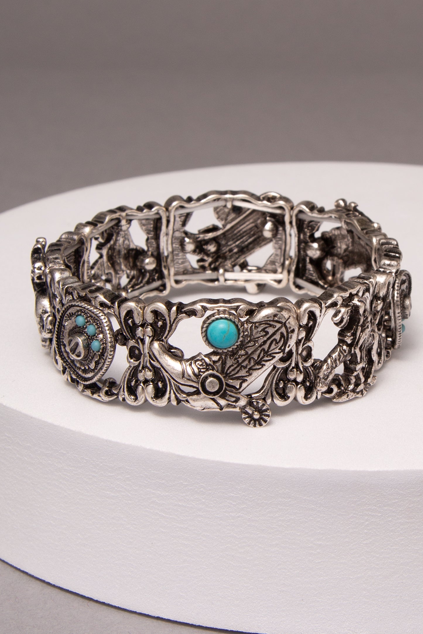 Nova Western Cowboy Themed Stretch Bracelet