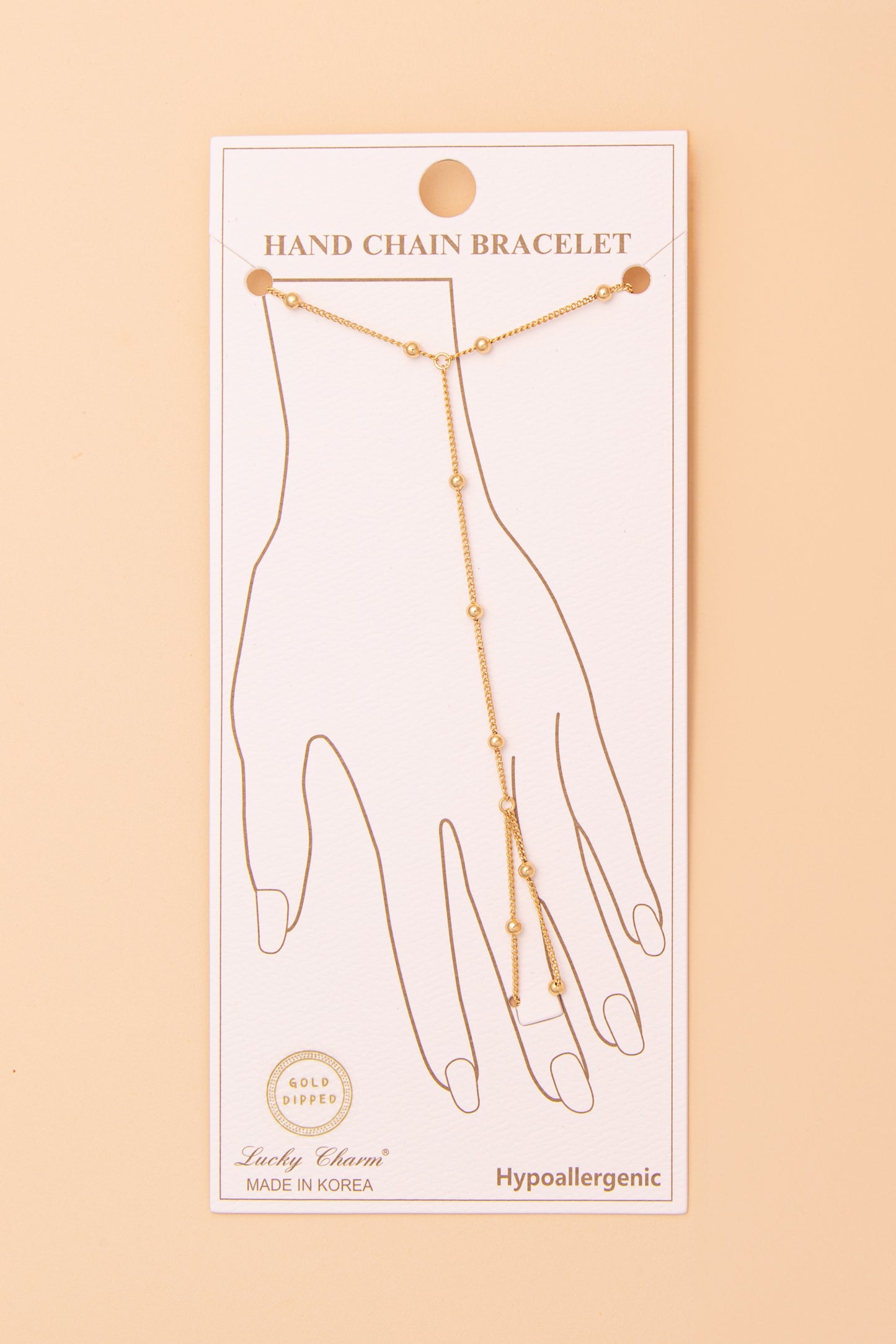 Anna Gold-Plated Rope-Style Hand Chain Bracelet