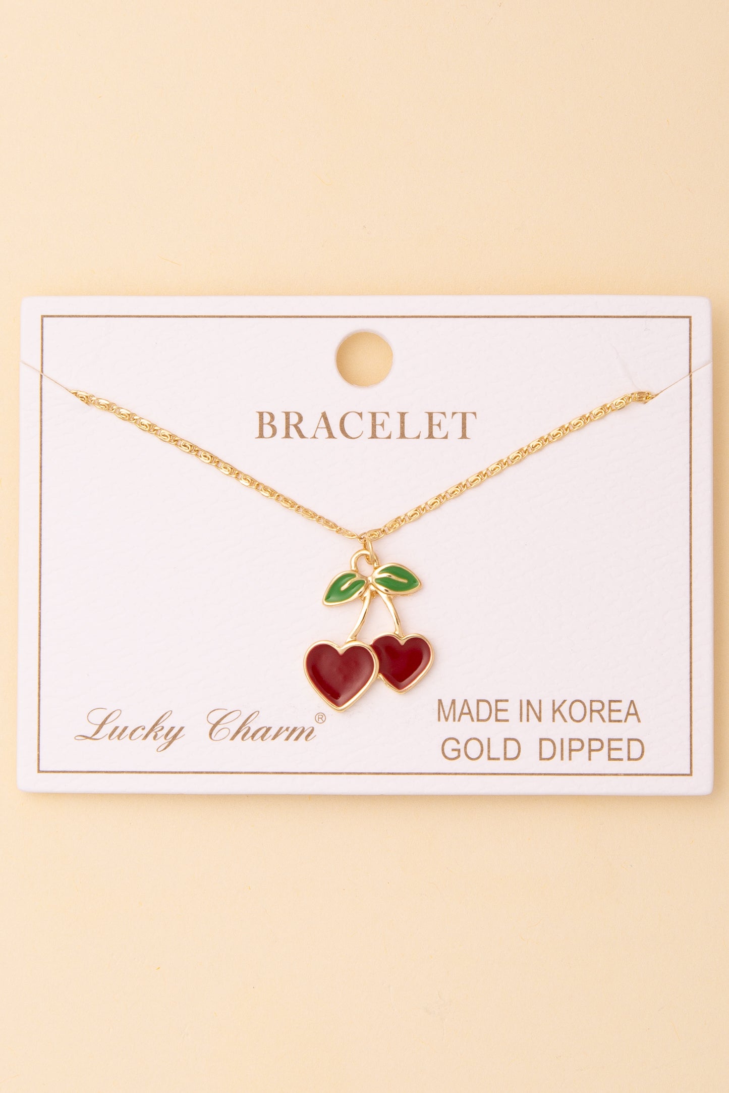 Sabrina Cherry Heart Bracelet
