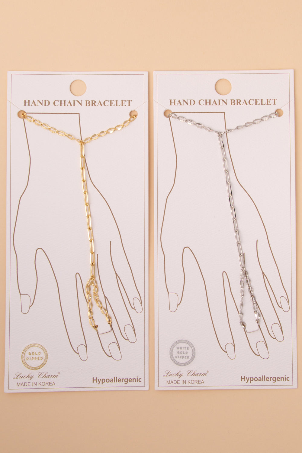 Lindsey Open Cable-Style Hand Chain Bracelet