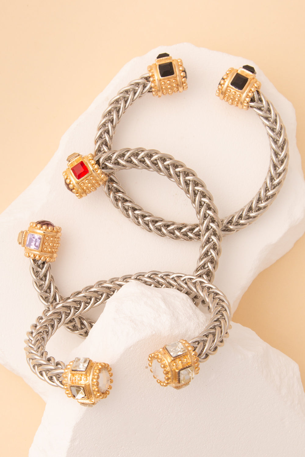 Harper Twisted Metal Cuff Bracelet with Gold Tone