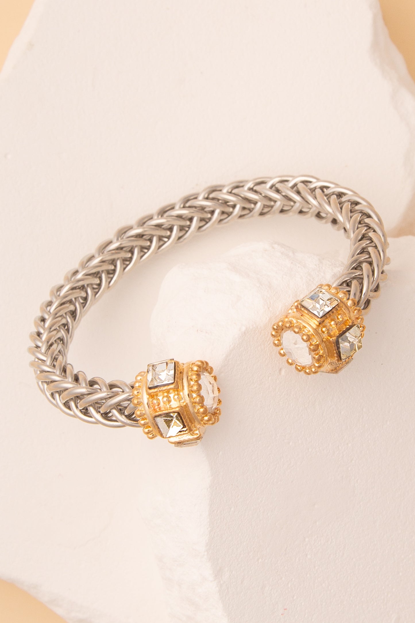 Harper Twisted Metal Cuff Bracelet with Gold Tone