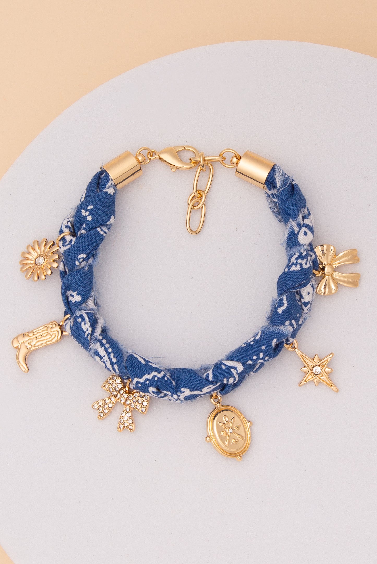 Jenny Bandana Western Charm Bracelet | Blue