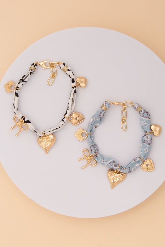 Aubrey Bandana Western Charm Bracelet
