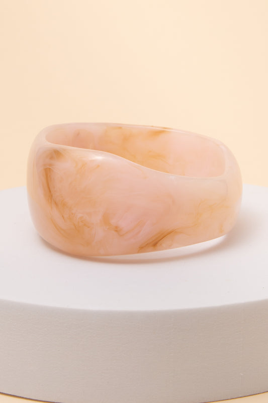 Ellie Acetate Resin Bangle Bracelet | Beige