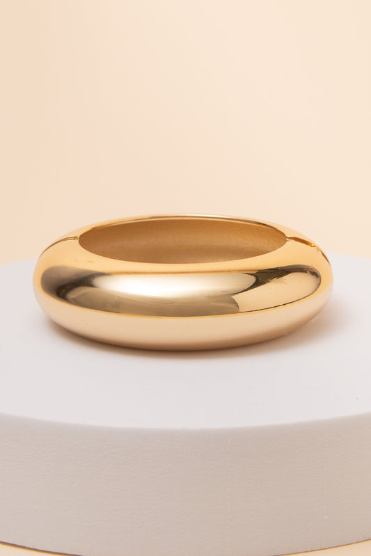 Gabriella Polished Dome Hinge Bracelet | Gold