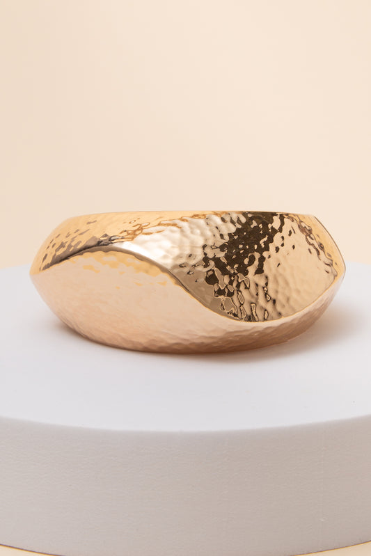 Julia Hammered Faceted Hinge Bracelet