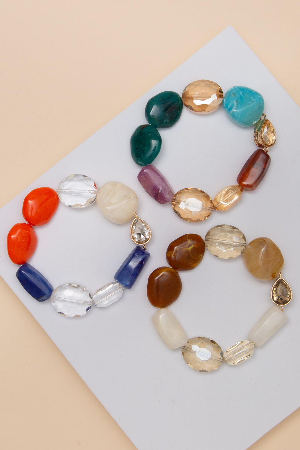 Gabriella Multicolor Mixed Bead Stretch Bracelet