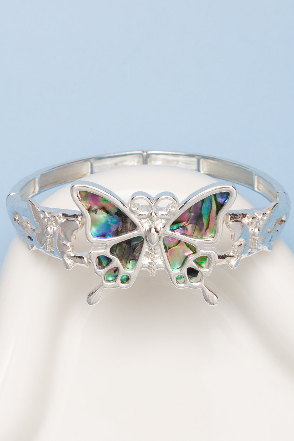 Celine Polished Abalone Butterfly Stretch Bracelet