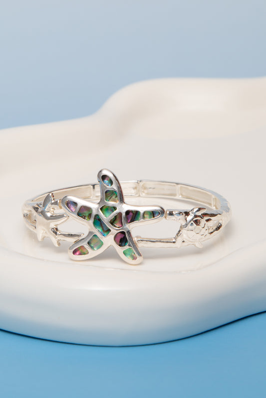 Emily Abalone Starfish Stretch Bracelet