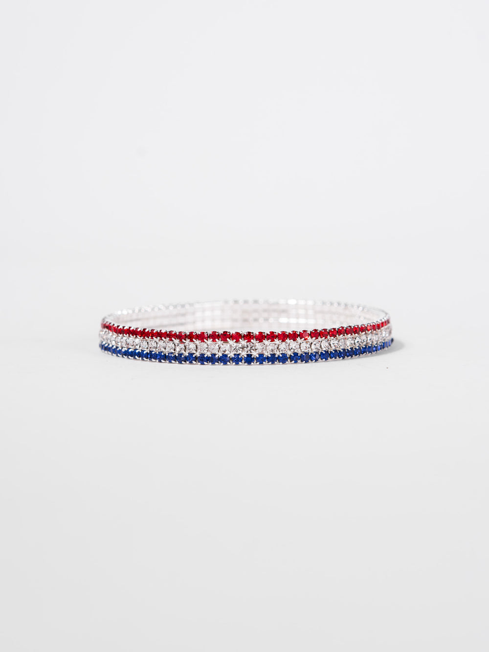 Ariana 4th Of July Rhinestone Wire Stretch Bracelet
