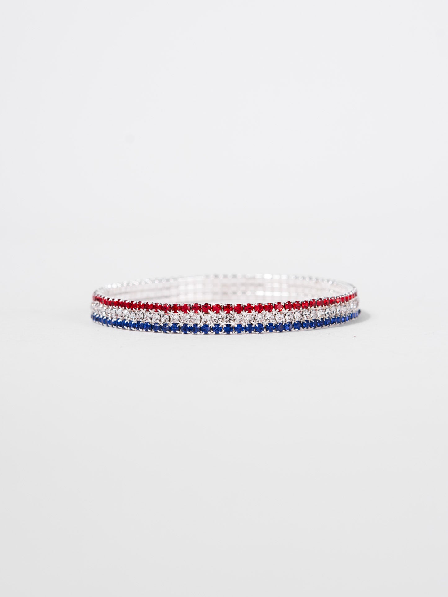 Ariana 4th Of July Rhinestone Wire Stretch Bracelet