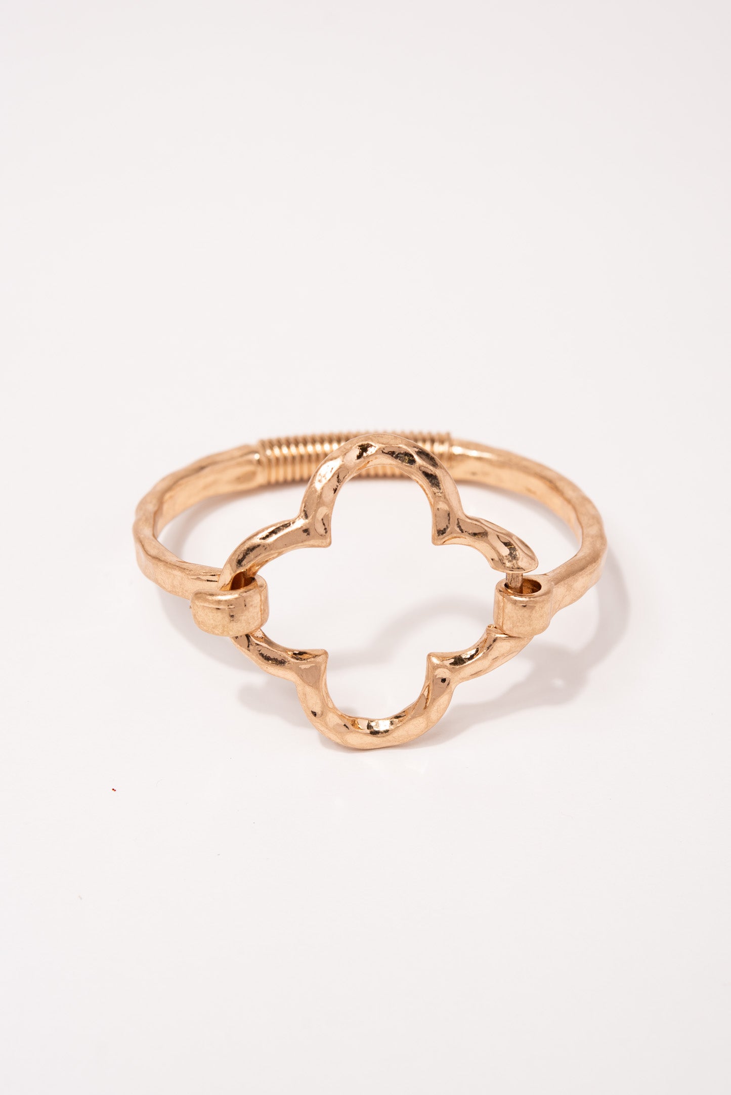 Delia Clover Metal Cuff Bracelet