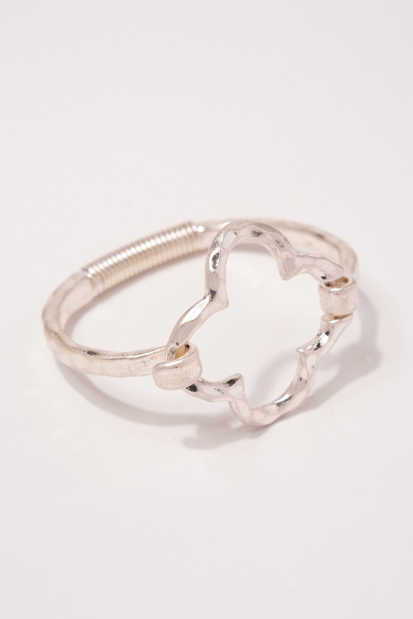 Delia Clover Metal Cuff Bracelet