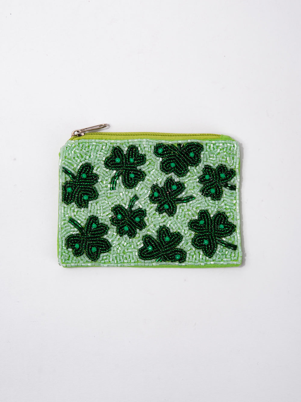 Clover Beaded Coin Bag