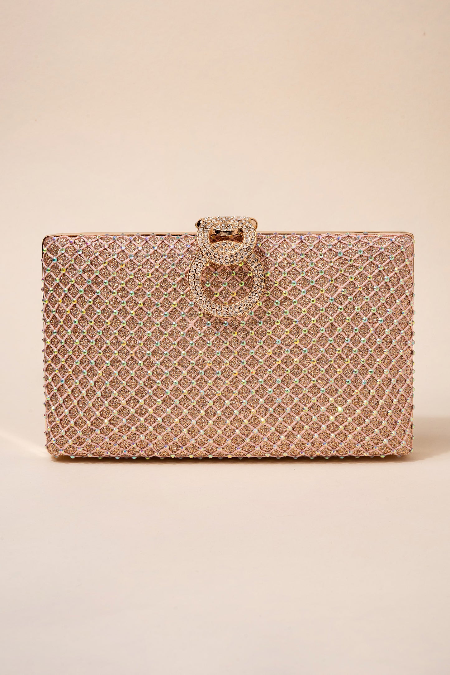 Avis Rhinestone Netting Evening Bag