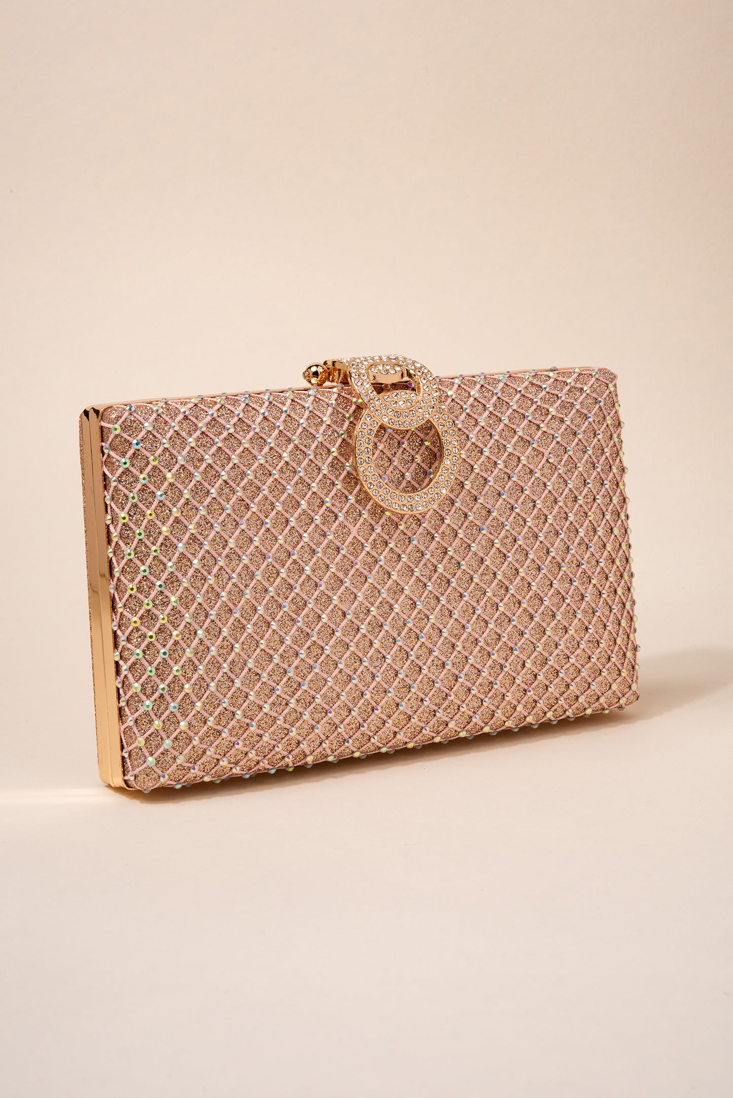 Avis Rhinestone Netting Evening Bag