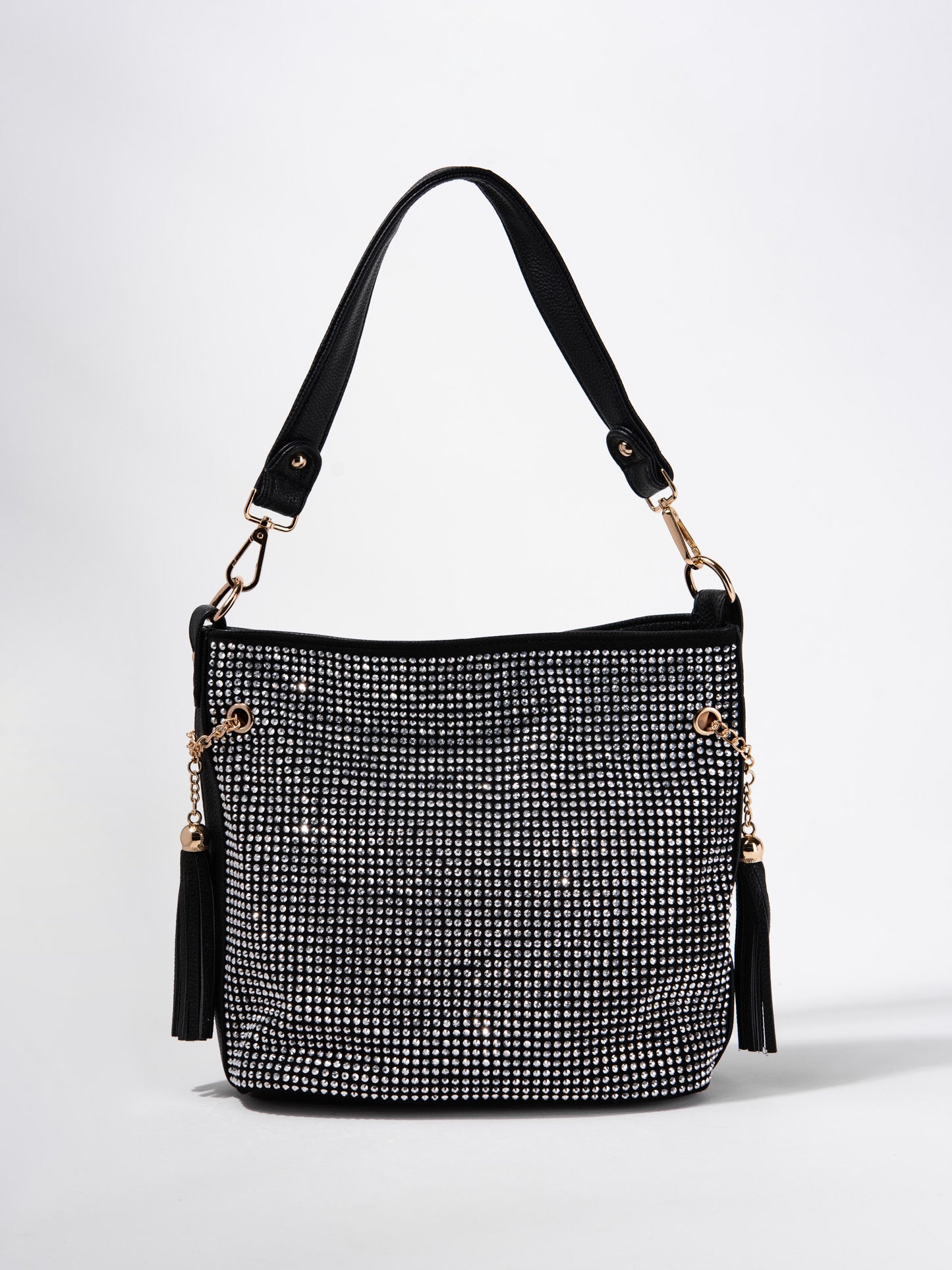Adalyn Sparkling Rhinestone Hobo Bag