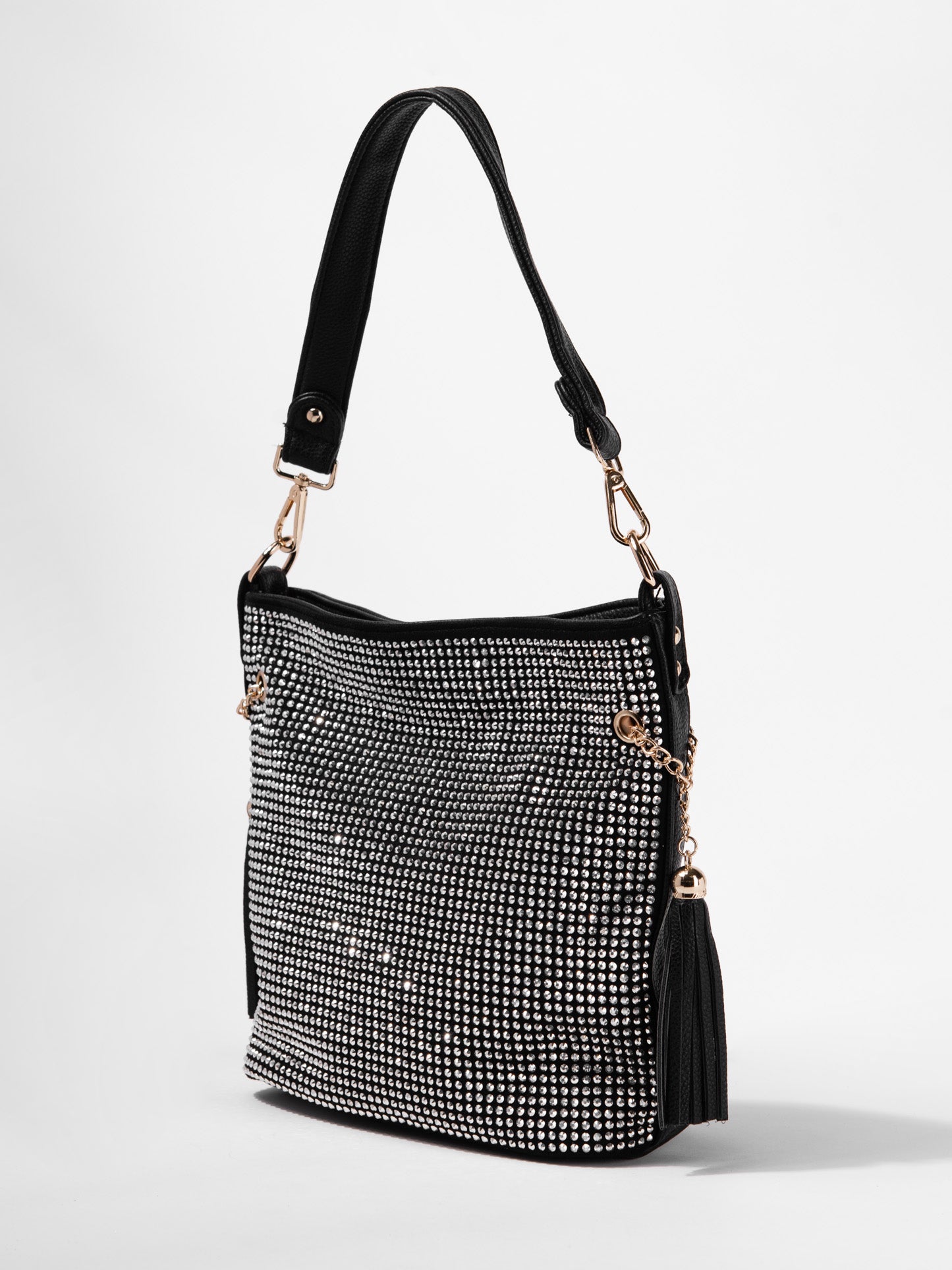Adalyn Sparkling Rhinestone Hobo Bag