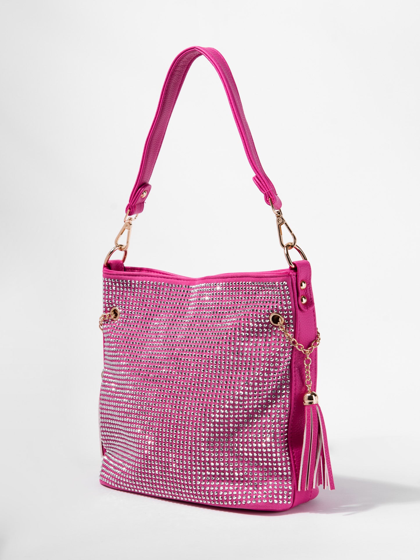 Adalyn Sparkling Rhinestone Hobo Bag