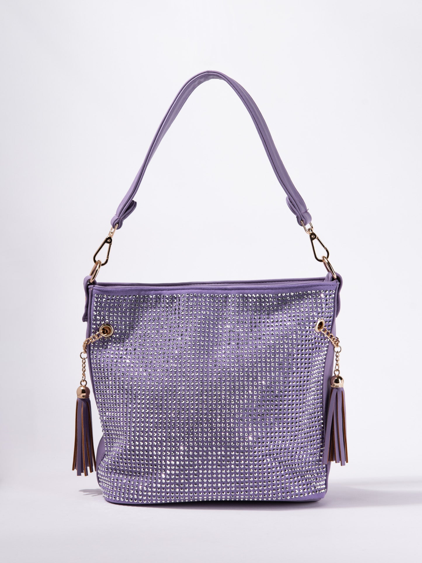 Adalyn Sparkling Rhinestone Hobo Bag