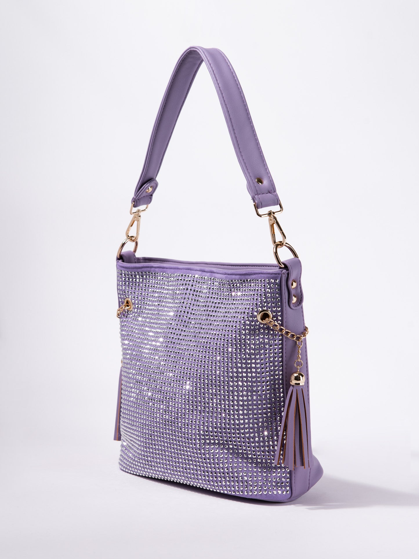 Adalyn Sparkling Rhinestone Hobo Bag