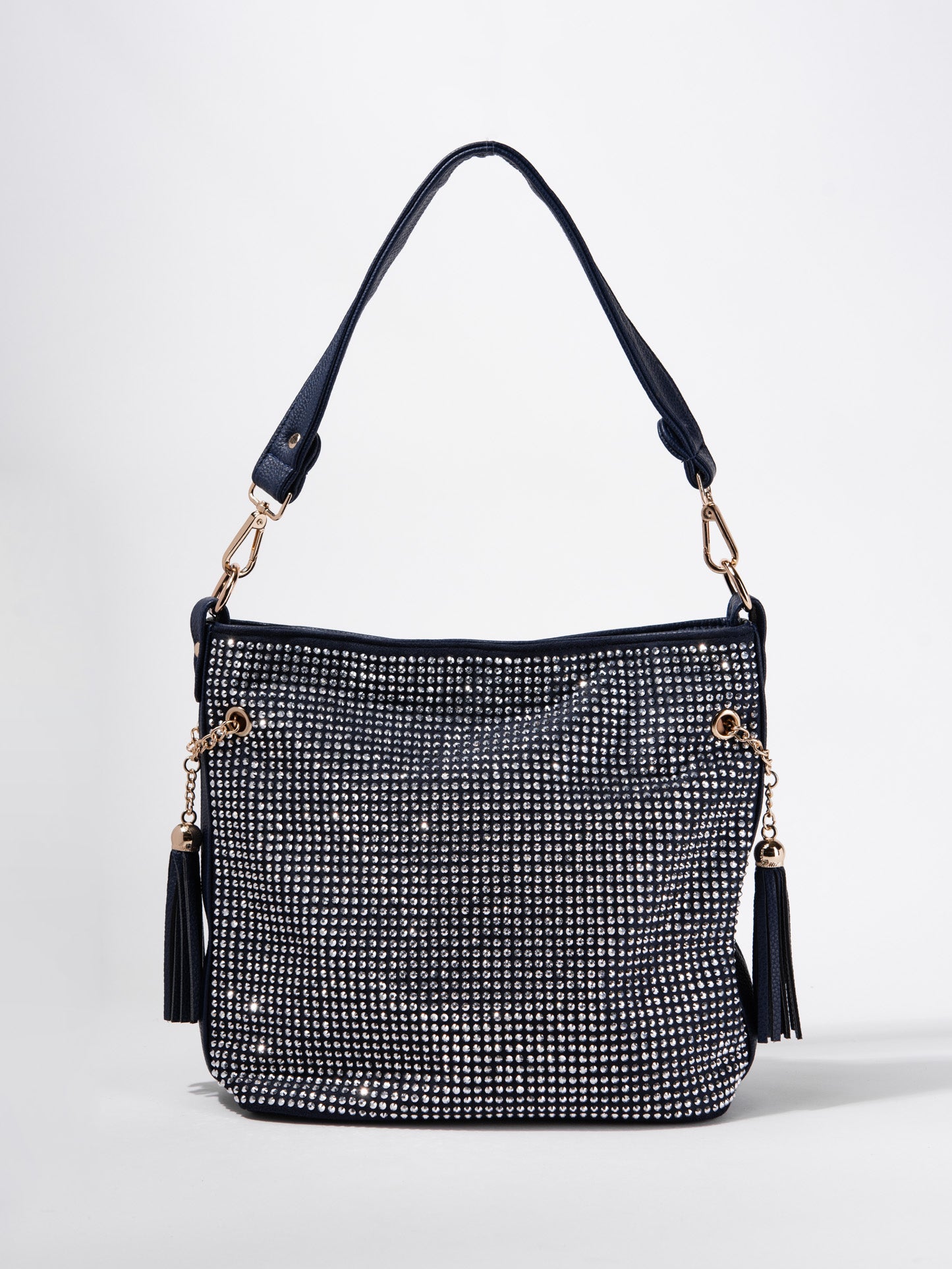 Adalyn Sparkling Rhinestone Hobo Bag