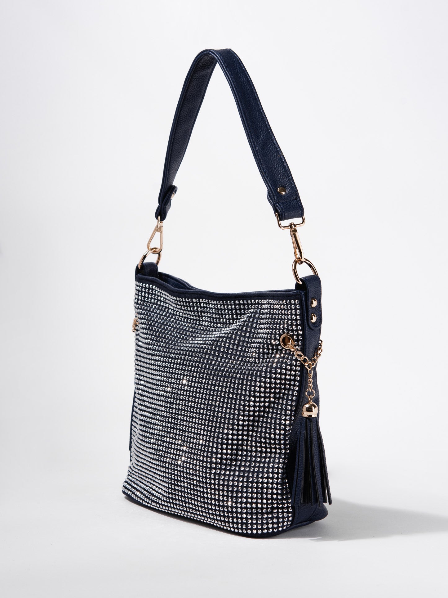 Adalyn Sparkling Rhinestone Hobo Bag