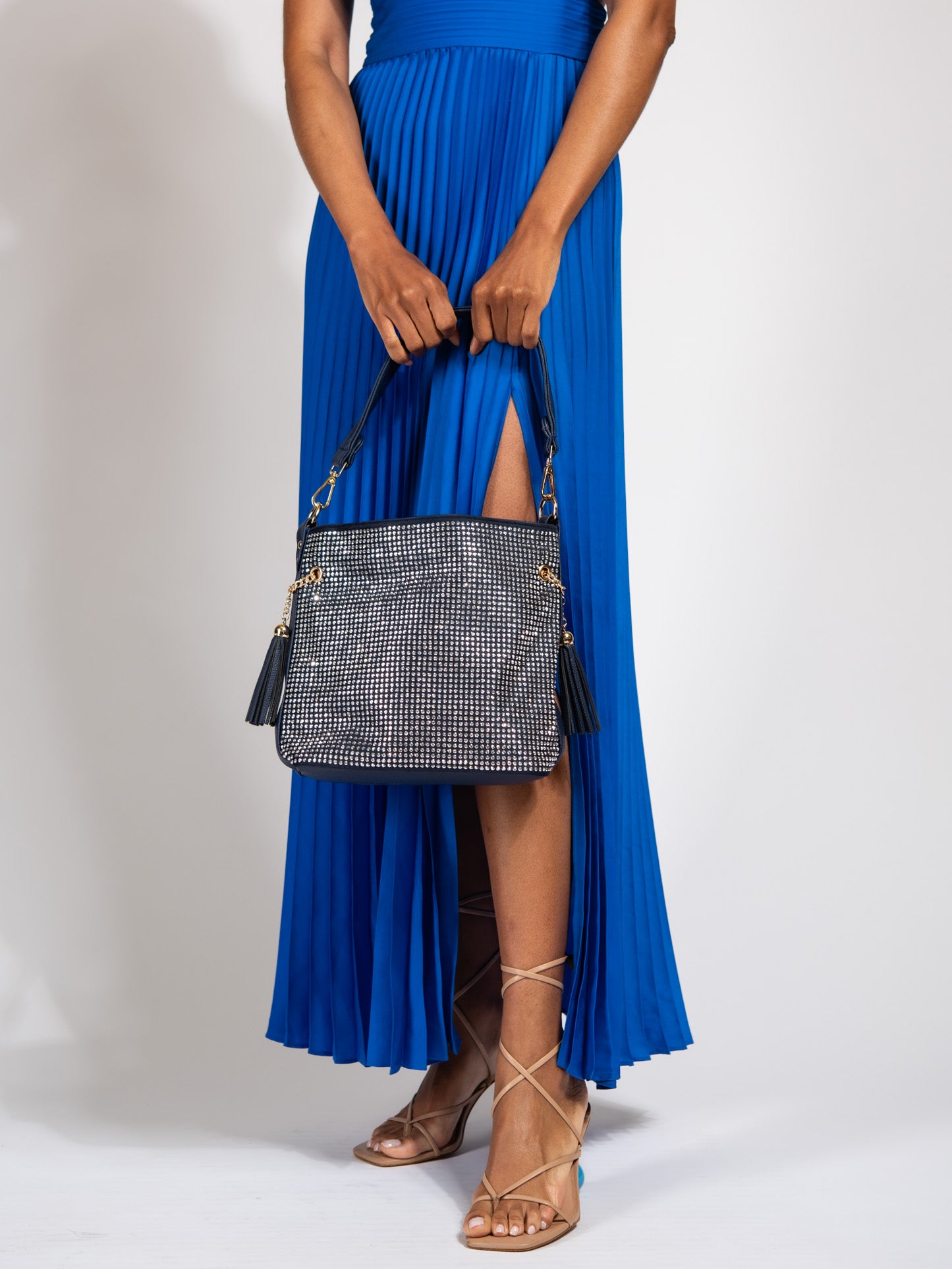 Adalyn Sparkling Rhinestone Hobo Bag