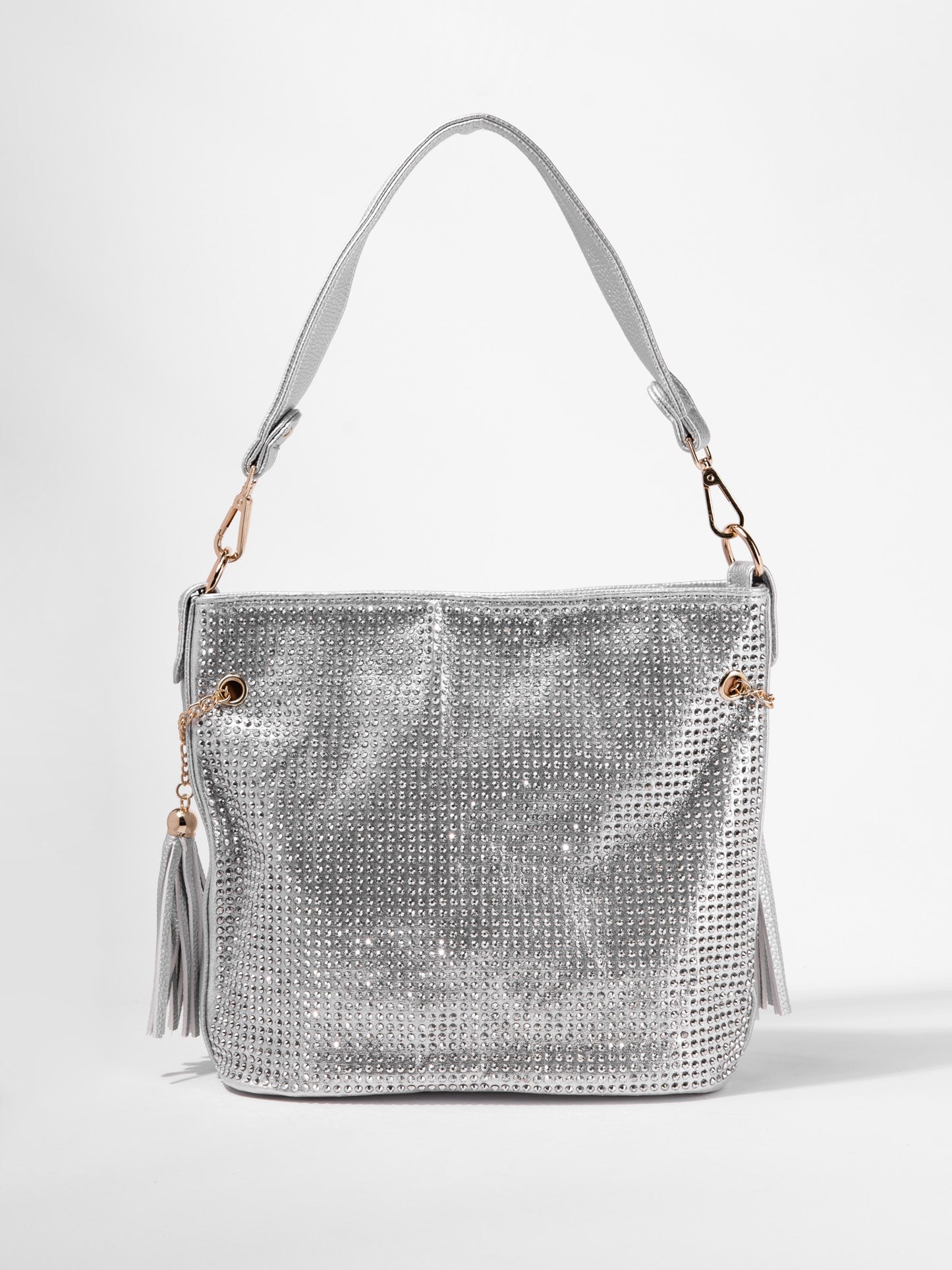Adalyn Sparkling Rhinestone Hobo Bag