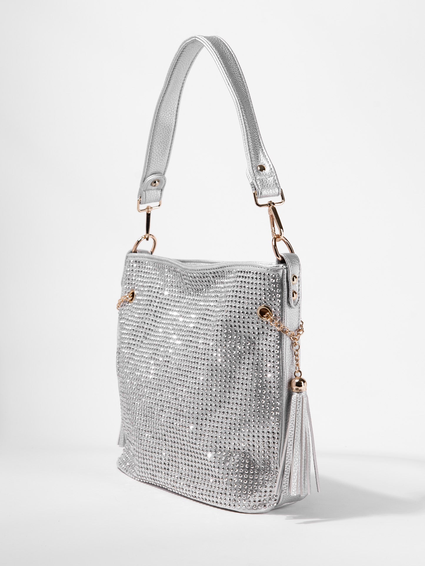 Adalyn Sparkling Rhinestone Hobo Bag