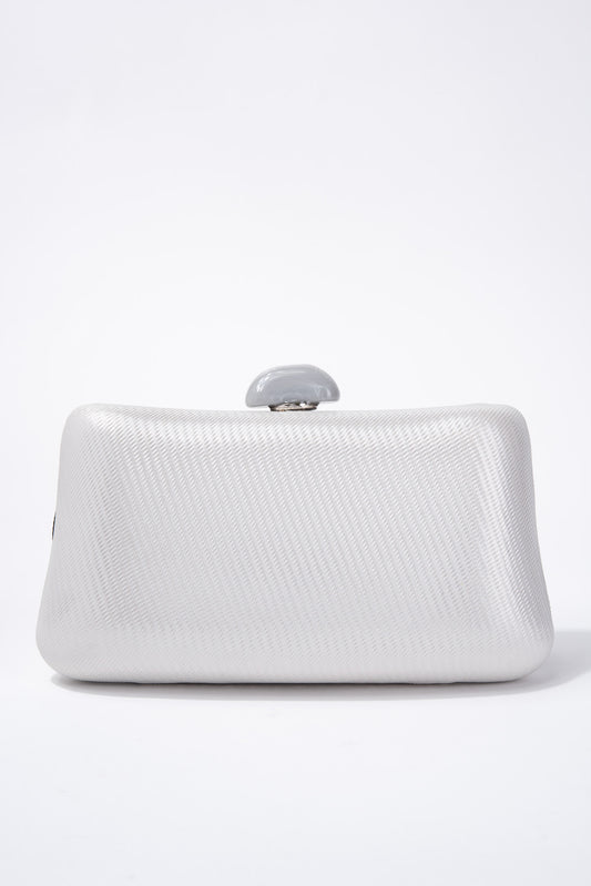 Kylie Textured Satin Evening Bag