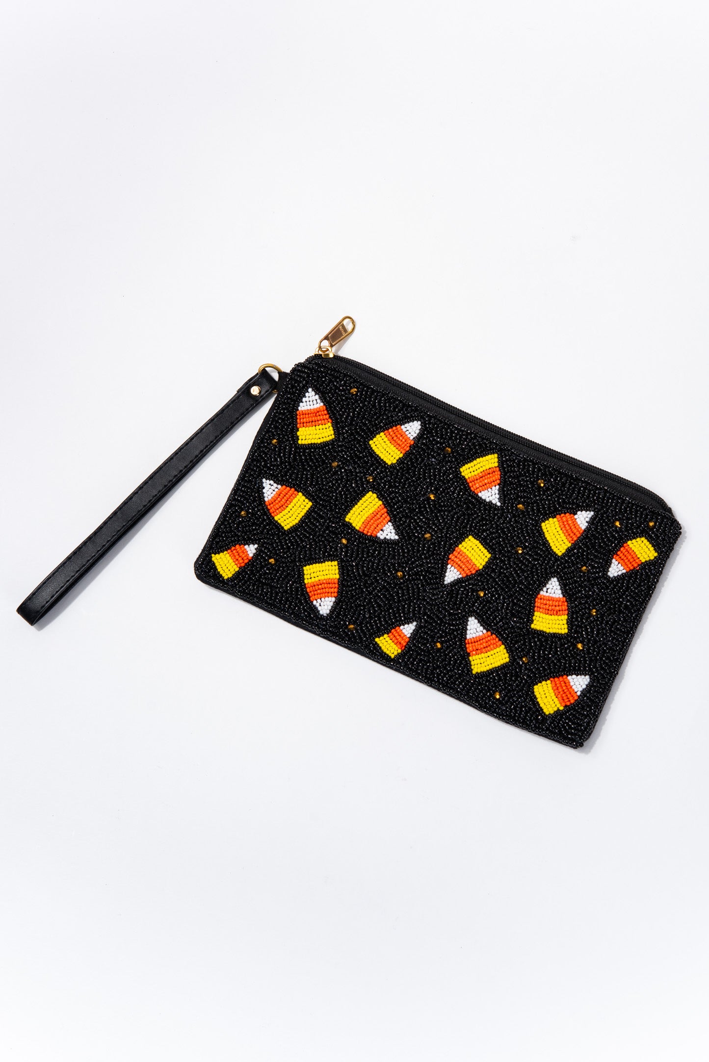 Mel Beaded Candy Corn Wristlet