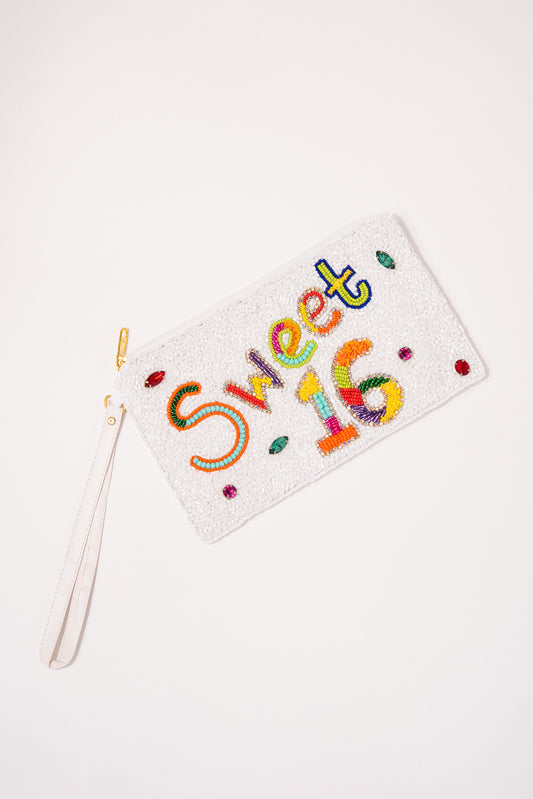 SWEET 16 Seed Beaded Wristlet