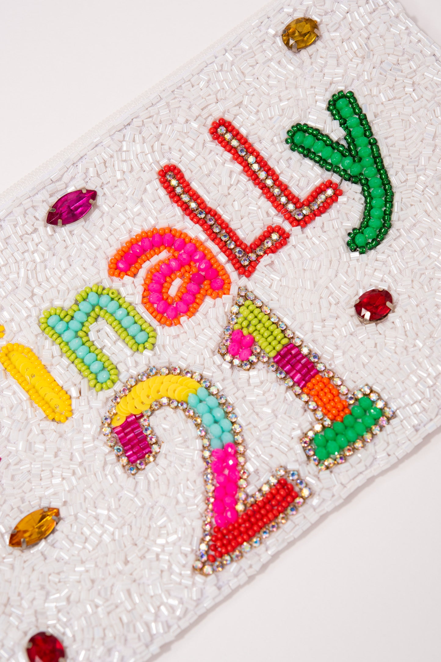 FINALLY 21 Seed Beaded Wristlet