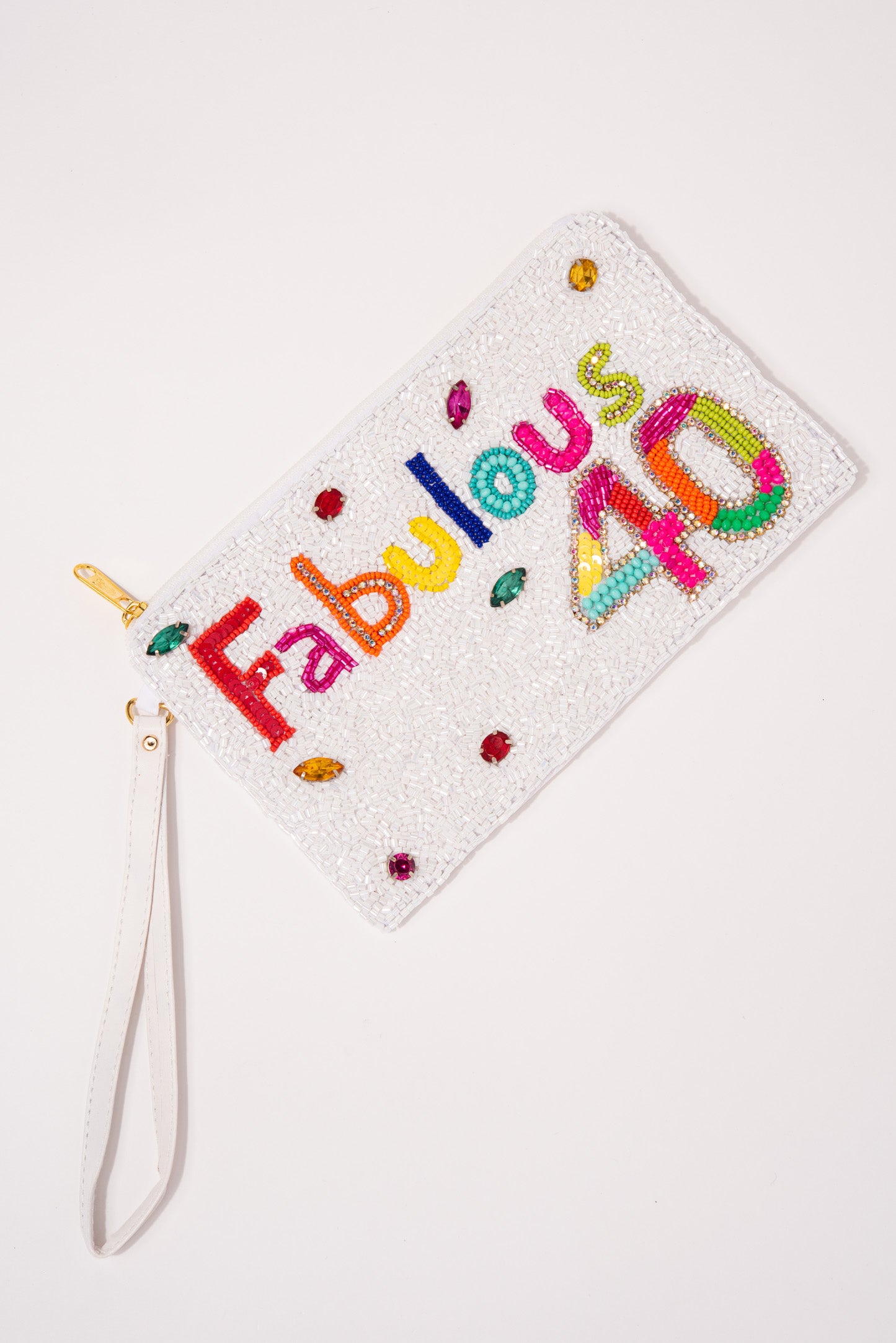 FABULOUS 40 Seed Beaded Wristlet